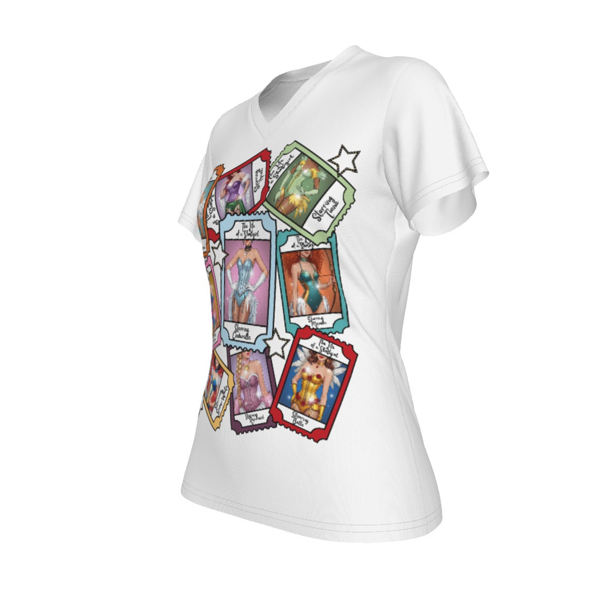 Showgirl Princess V-Neck T-Shirt