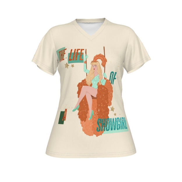 Dreamy Showgirl Princess V-Neck T-Shirt