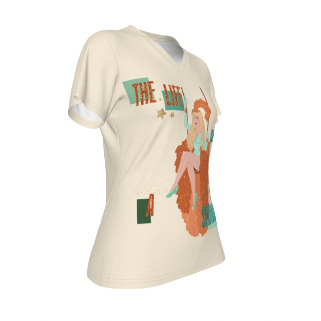 Dreamy Showgirl Princess V-Neck T-Shirt