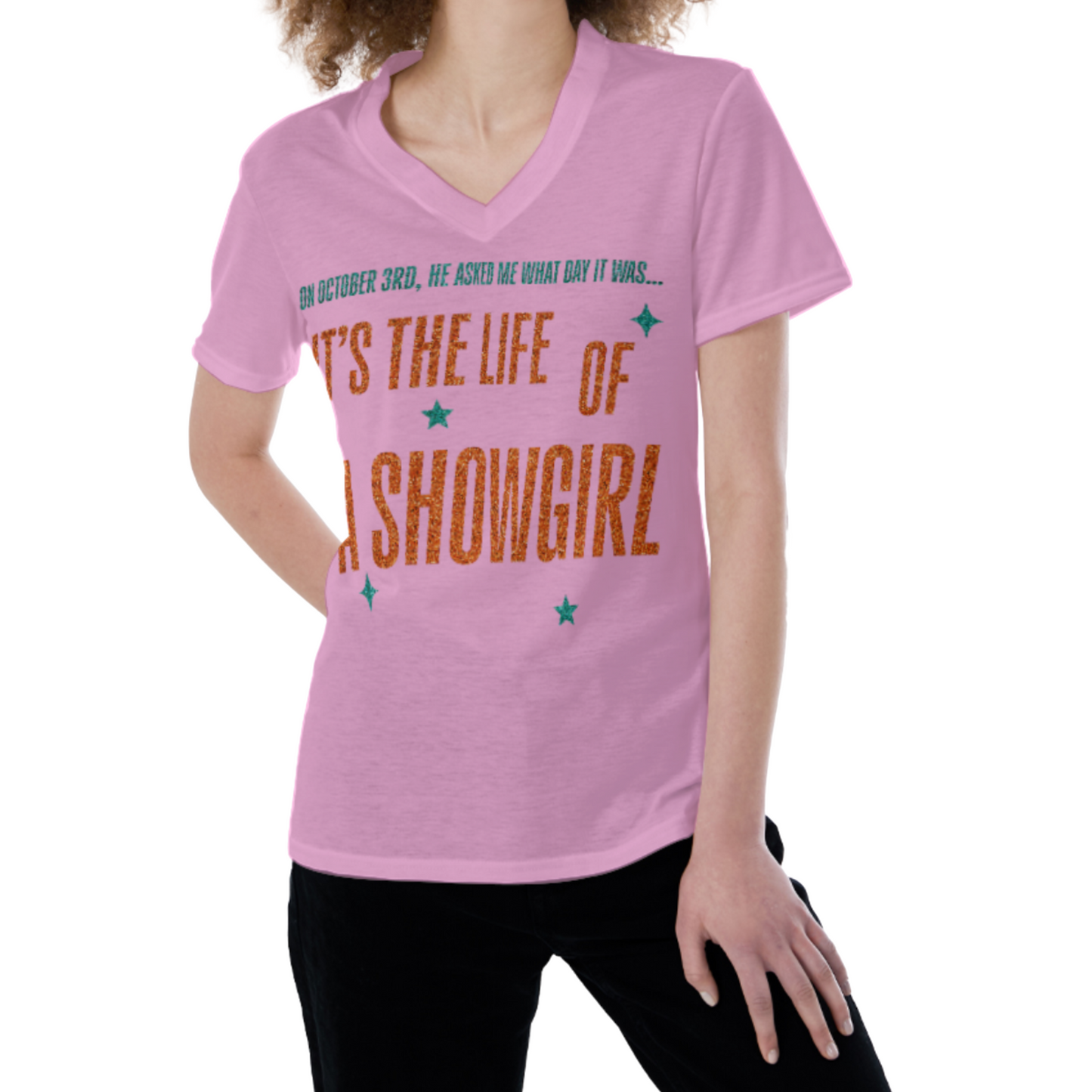 October Showgirl V-Neck T-shirt