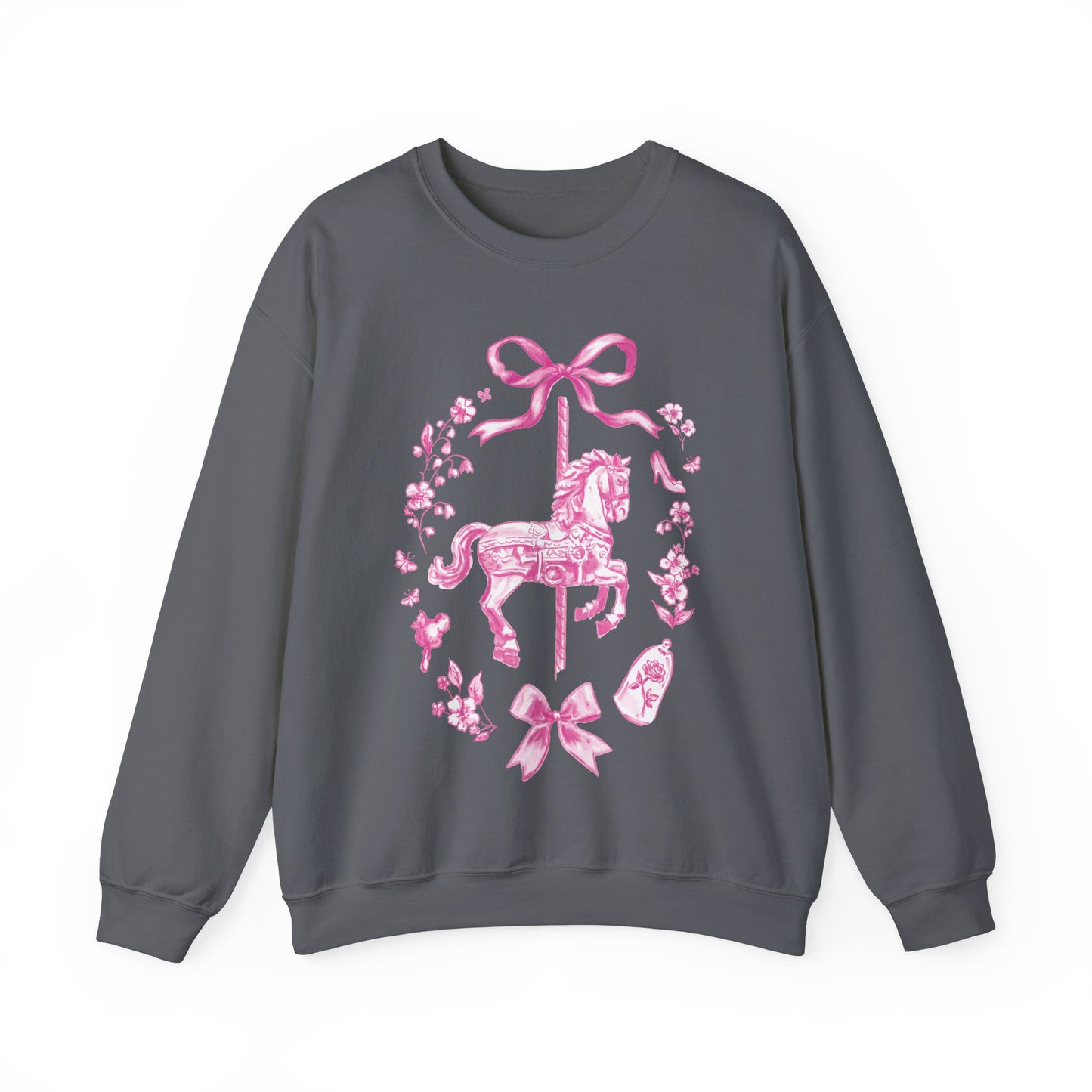 Coquette Carousel Sweatshirt (Pink) | Adult Gildan Unisex