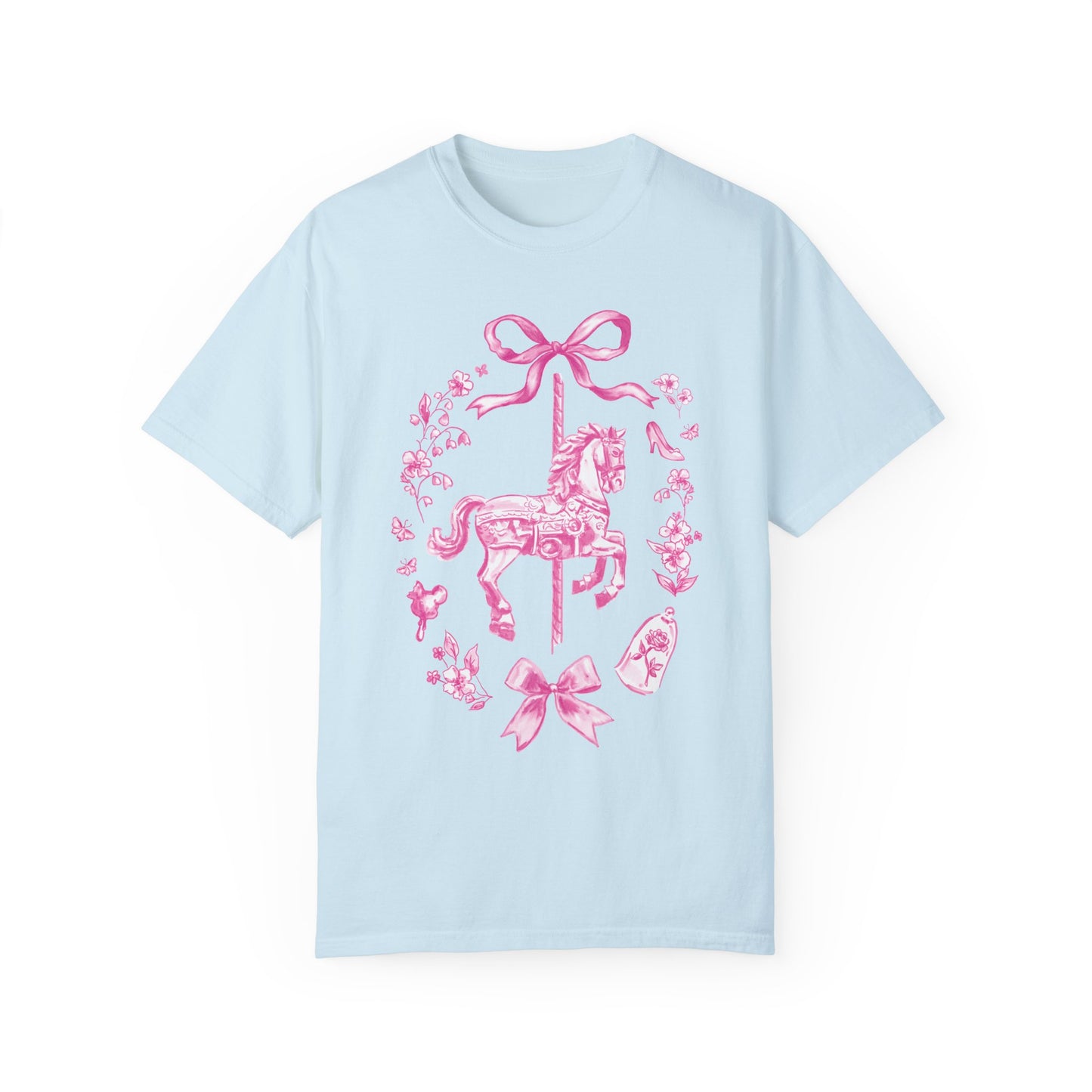 Coquette Carousel T-Shirt (Pink) | Adult Comfort Colors Unisex