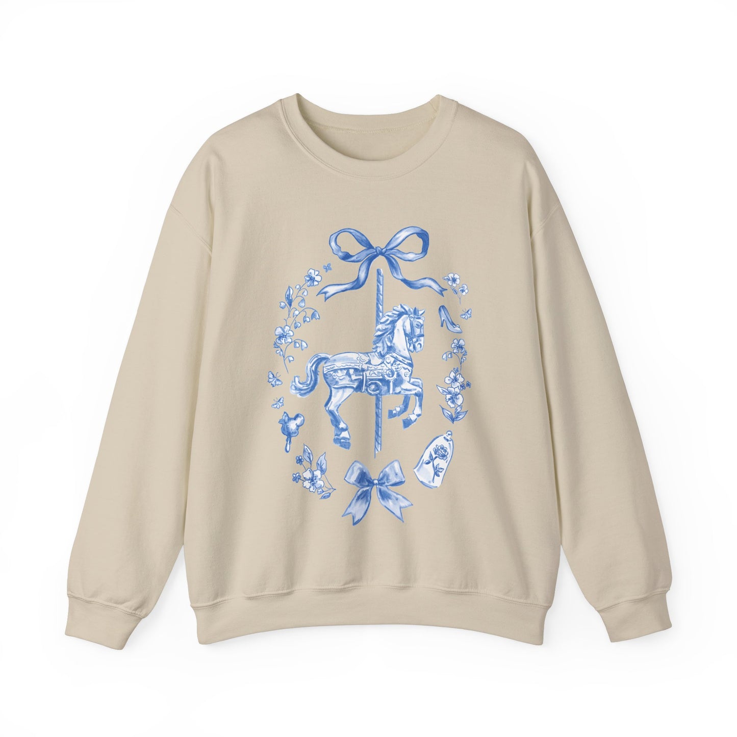 Coquette Carousel Sweatshirt (Blue) | Adult Gildan Unisex