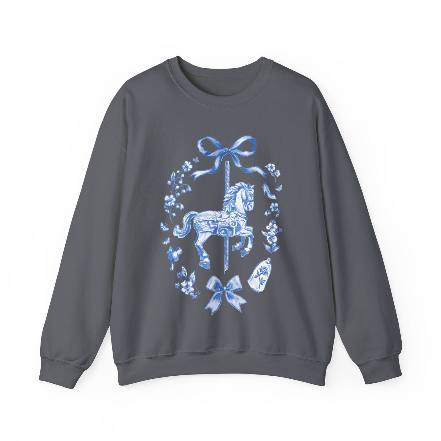 Coquette Carousel Sweatshirt (Blue) | Adult Gildan Unisex