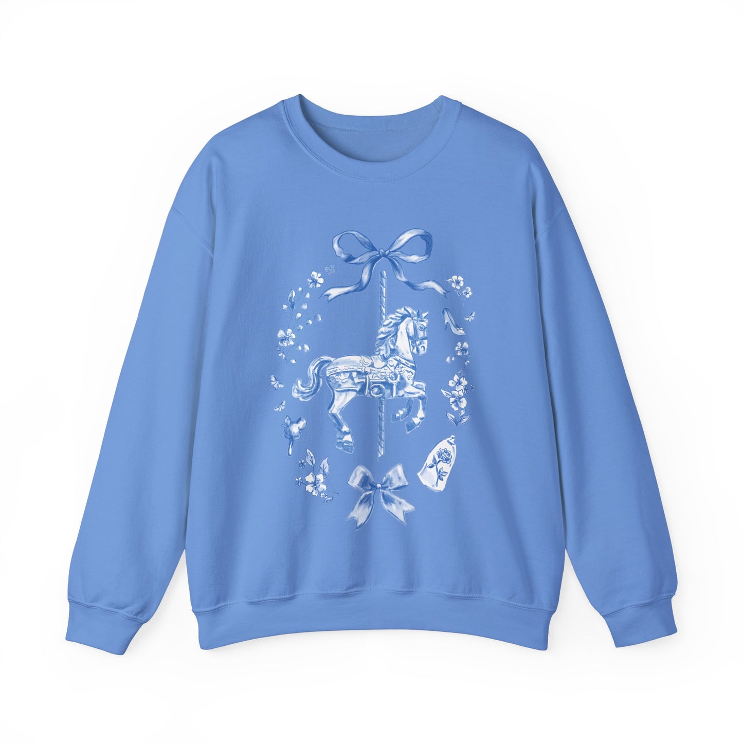 Coquette Carousel Sweatshirt (Blue) | Adult Gildan Unisex