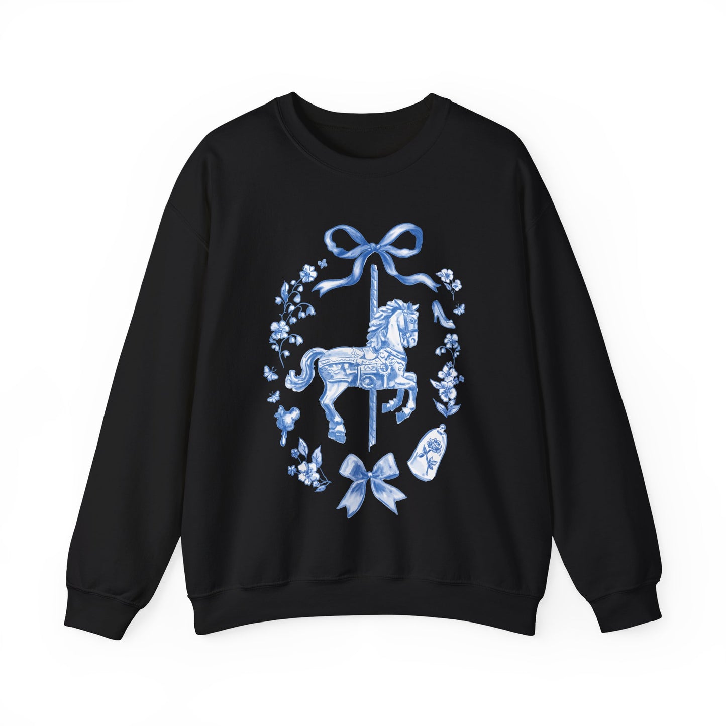 Coquette Carousel Sweatshirt (Blue) | Adult Gildan Unisex