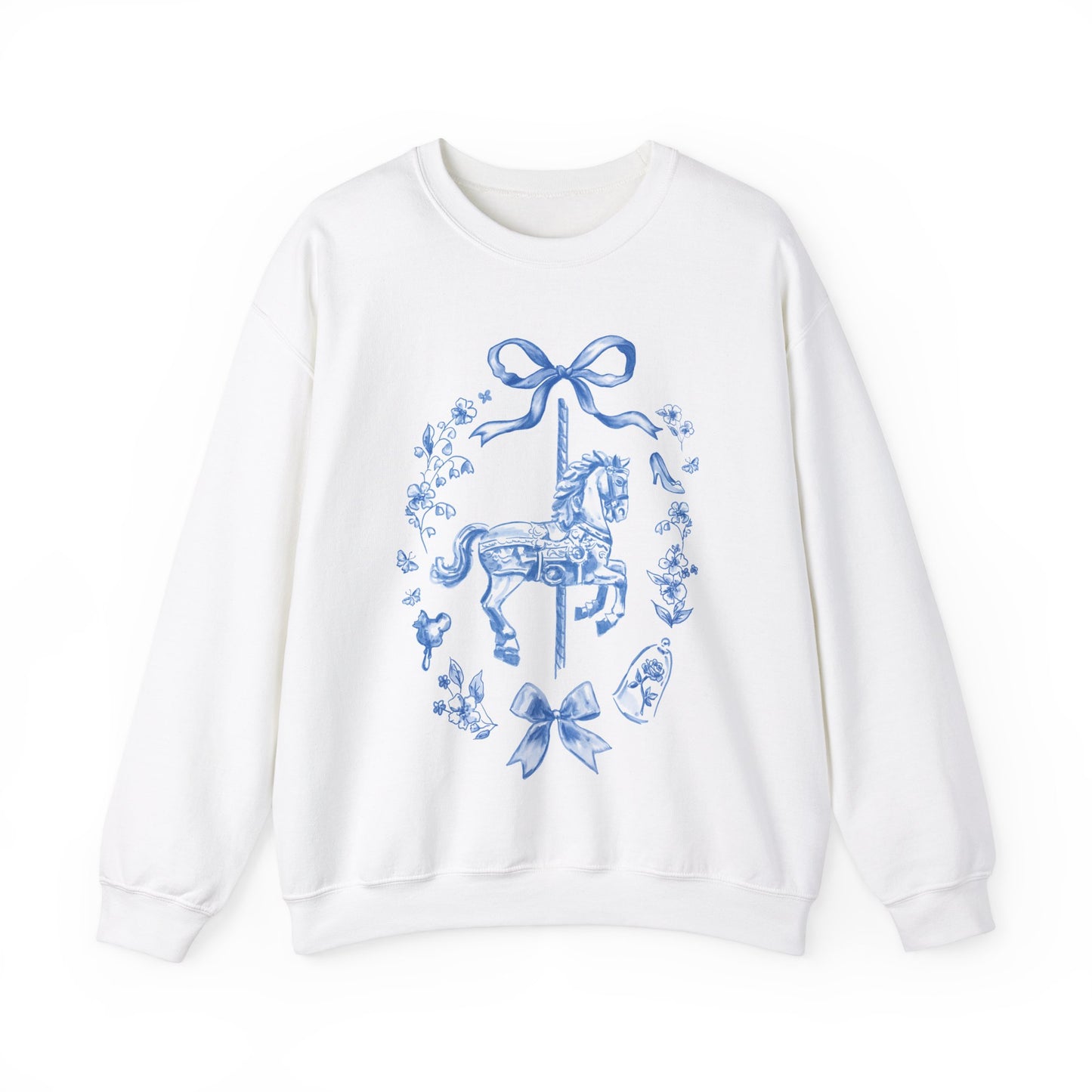 Coquette Carousel Sweatshirt (Blue) | Adult Gildan Unisex