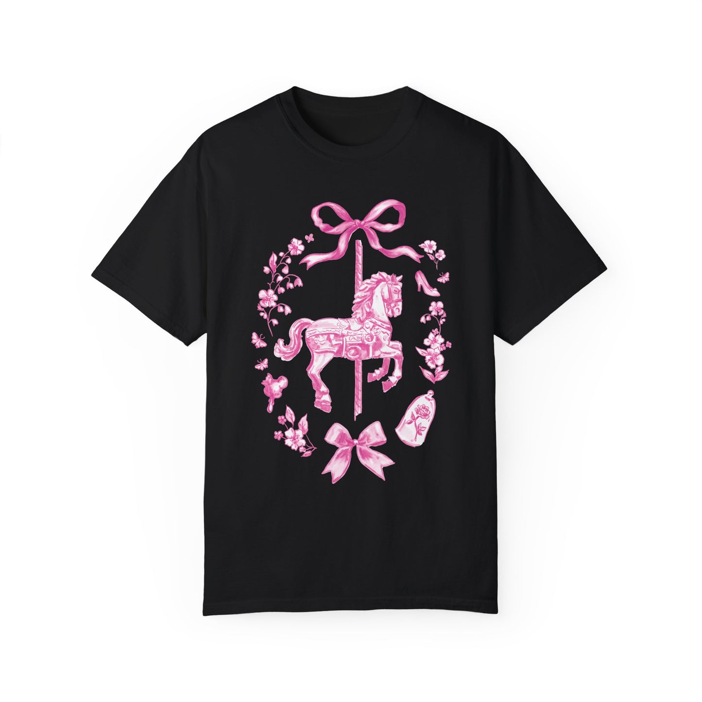 Coquette Carousel T-Shirt (Pink) | Adult Comfort Colors Unisex