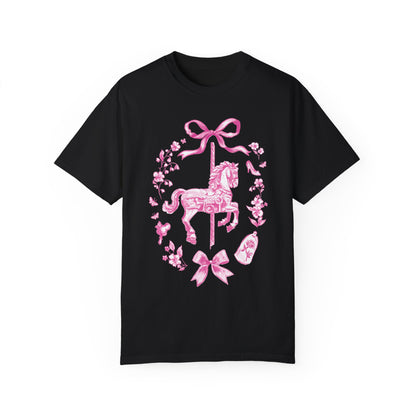 Coquette Carousel T-Shirt (Pink) | Adult Comfort Colors Unisex