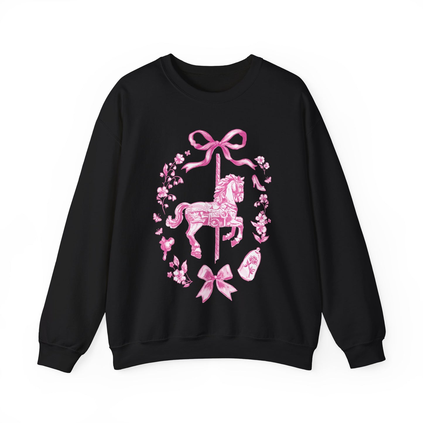 Coquette Carousel Sweatshirt (Pink) | Adult Gildan Unisex