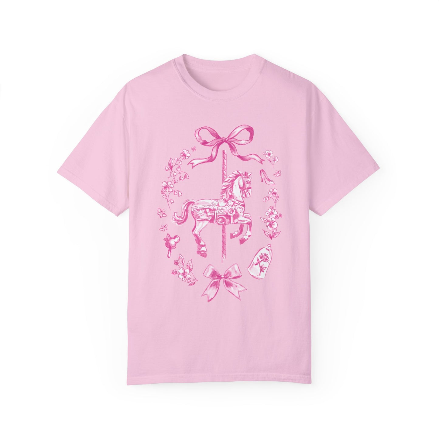 Coquette Carousel T-Shirt (Pink) | Adult Comfort Colors Unisex