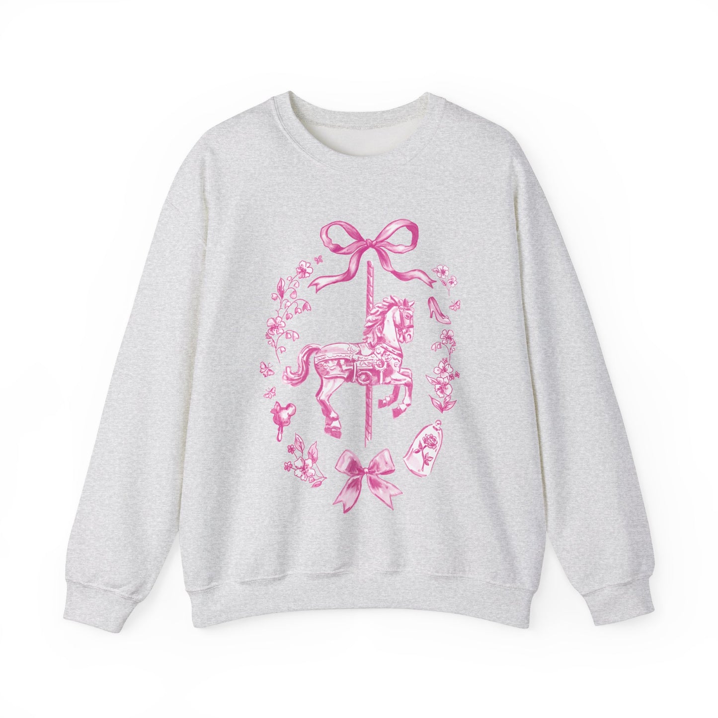 Coquette Carousel Sweatshirt (Pink) | Adult Gildan Unisex