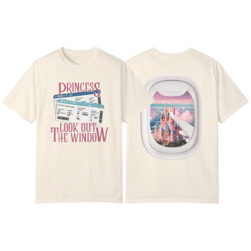 Window Seat Princess (Orlando) T-Shirt | Adult Comfort Colors Unisex