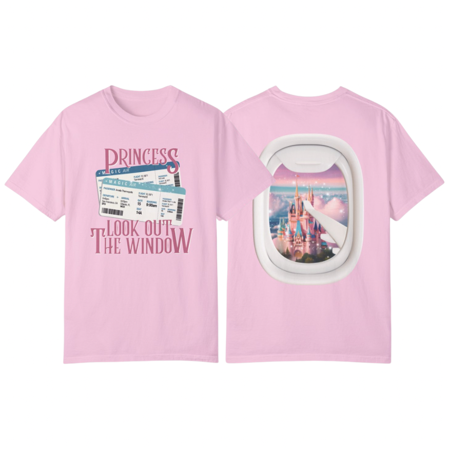 Window Seat Princess (Orlando) T-Shirt | Adult Comfort Colors Unisex