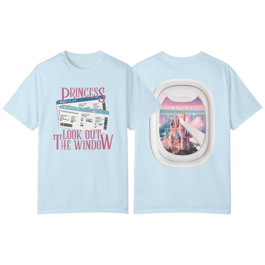 Window Seat Princess (Orlando) T-Shirt | Adult Comfort Colors Unisex