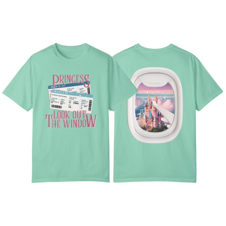 Window Seat Princess (Orlando) T-Shirt | Adult Comfort Colors Unisex