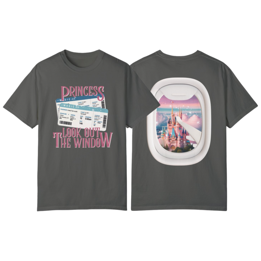 Window Seat Princess (Orlando) T-Shirt | Adult Comfort Colors Unisex