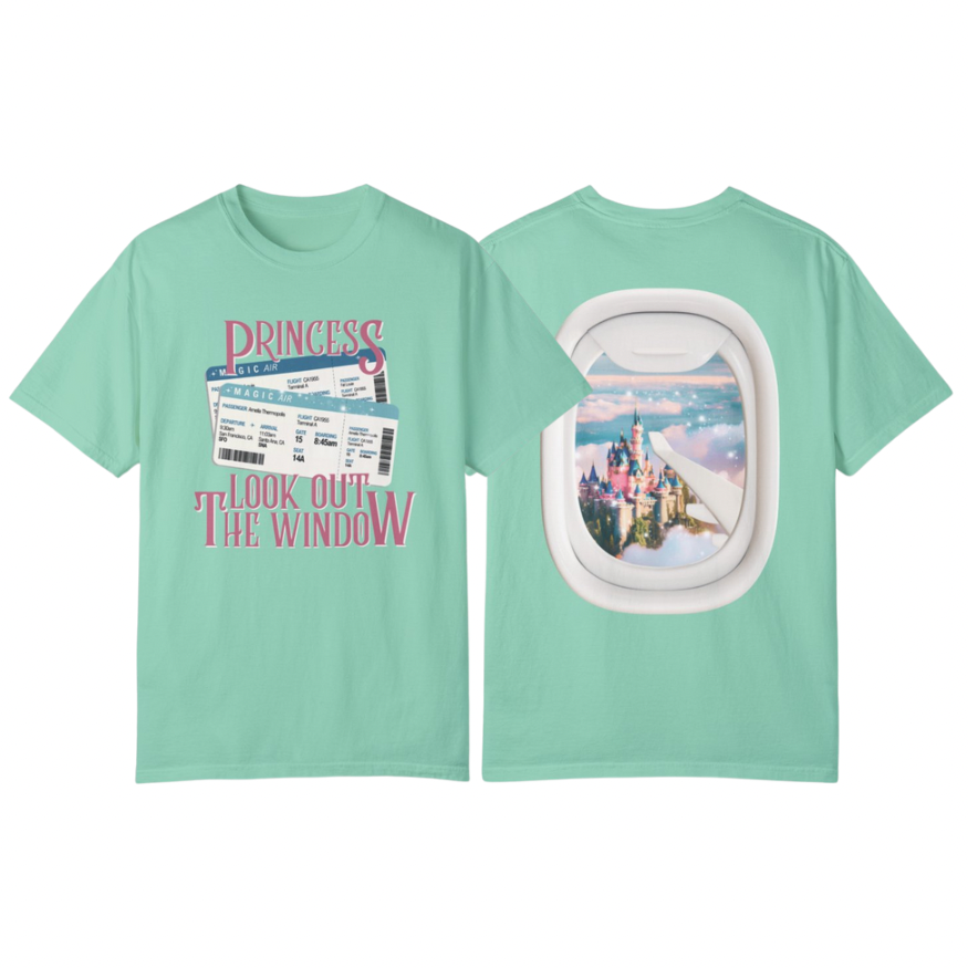 Window Seat Princess (Anaheim) T-Shirt | Adult Comfort Colors Unisex