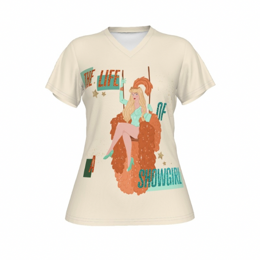 Dreamy Showgirl Princess V-Neck T-Shirt